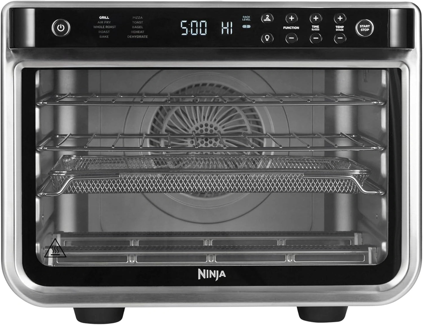Ninja Foodi Mini-Four 10-en-1, Compact et Polyvalent, Cuisson ¨¤ Air Chaud, R?tissage, Gril et Plus, Argent/Noir