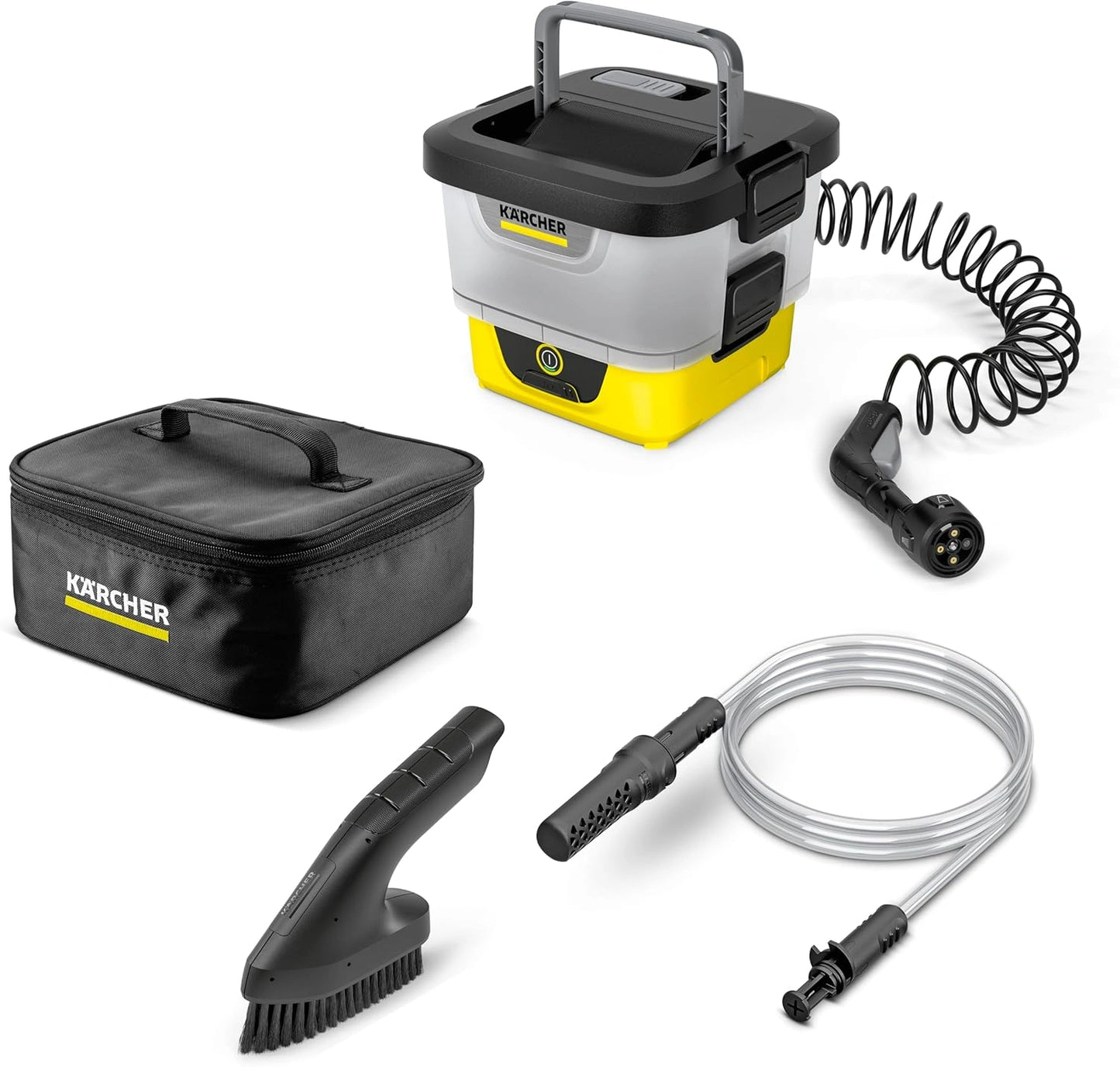 Nettoyeur Portable K?rcher OC 4 Adventure, D¨¦bit 2 l/min, 3,7 kg, R¨¦servoir 8 l, Batterie Lithium-ION, Tuyau Spiral¨¦ et Filtre