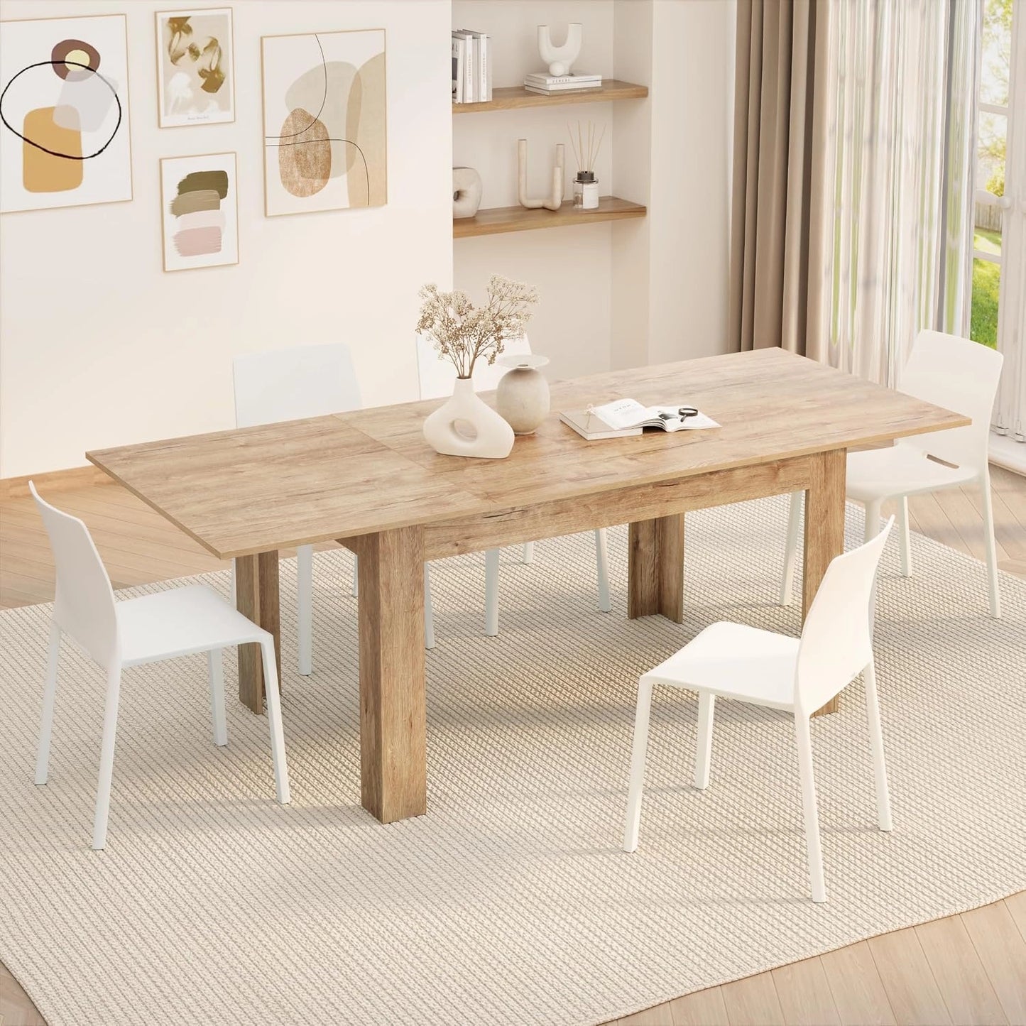 Table ¨¤ Manger Extensible en Ch¨ºne 140-220 cm, Fabrication Italienne