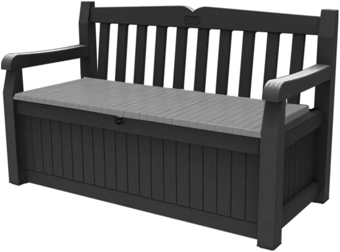 Banc de Jardin Keter avec Coffre en R¨¦sine Antim¨¦t¨¦o, Verrouillable, Gris
