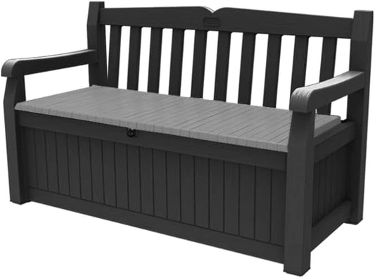 Banc de Jardin Keter avec Coffre en R¨¦sine Antim¨¦t¨¦o, Verrouillable, Gris