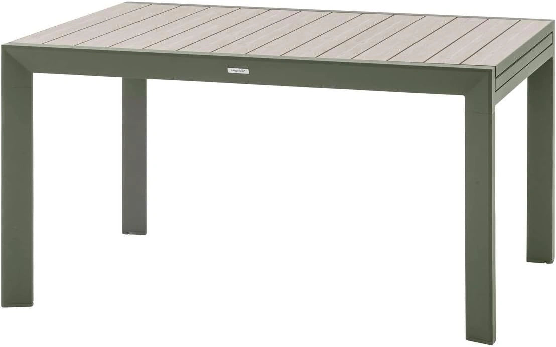 Table de Jardin Extensible 10 Places en Aluminium Antirouille - Finition Effet Bois