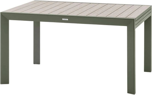 Table de Jardin Extensible 10 Places en Aluminium Antirouille - Finition Effet Bois