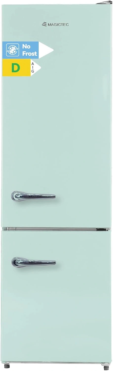 R¨¦frig¨¦rateur Cong¨¦lateur Vintage Magictec 236L, No Frost, Vert Matcha
