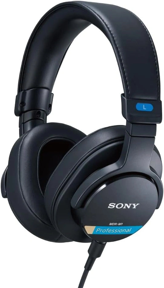 Sony MDR-M1 : Casque de Studio Filaire Haute Qualit¨¦, Large Bande Fr¨¦quence 5Hz-80kHz, Id¨¦al pour Enregistrement et Mixage, Design L¨¦ger 216g, Couleur Noire