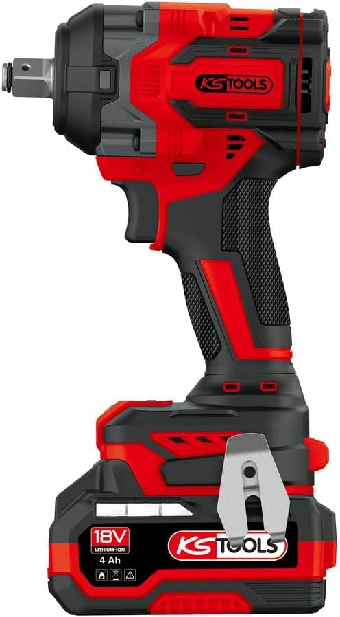 KS TOOLS - Cl¨¦ ¨¤ Chocs Sans Fil Brushless 1/2 pouce 18V 850 Nm avec Coffret et 2 Batteries 4 Ah