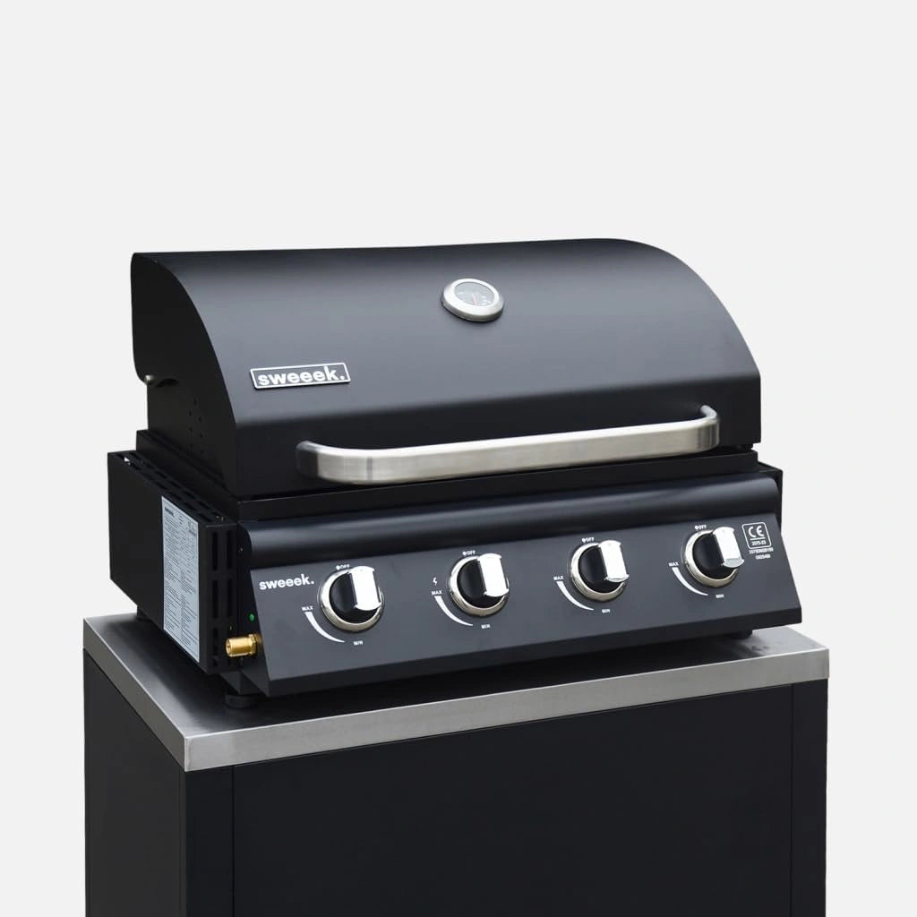 Barbecue ¨¤ gaz 4 br?leurs avec r¨¦cup¨¦rateur de graisse, mod¨¨le portable