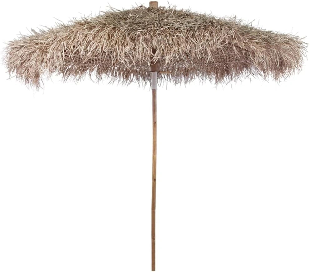 Parasol de Jardin en Bambou avec Toit en Feuilles de Bananier