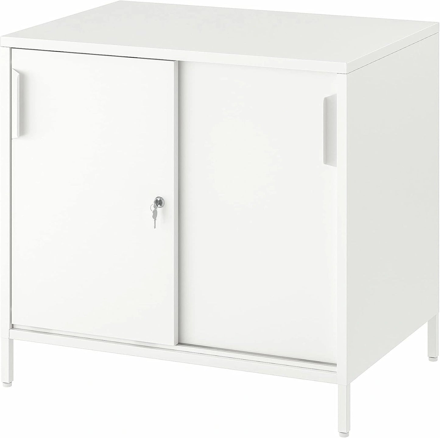 Armoire avec Portes Coulissantes Ikea TROTTEN, 80 x 75 cm, Blanc Moderne