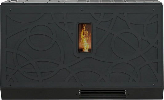 Po¨ºle ¨¤ Granul¨¦s Super Slim 7 KW - Design Moderne, Efficacit¨¦ 91%, Chauffe jusqu'¨¤ 70m2, Autonomie 18H, Programmable, 5 Niveaux de Puissance, Garantie 2 Ans, Couleur Noire