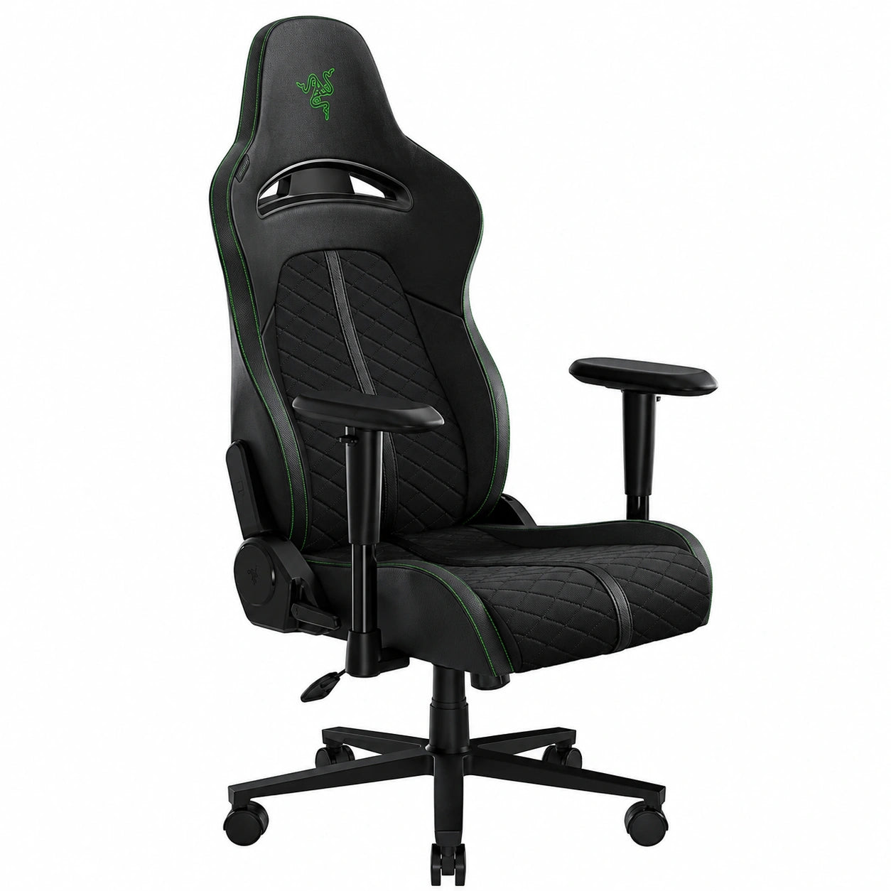 chaise-de-jeu-ergonomique-avec-support-lombaire-integre-cuir-synthetique-rembourrage-confortable-hauteur-reglable-noirvert-tymwvg3572kk