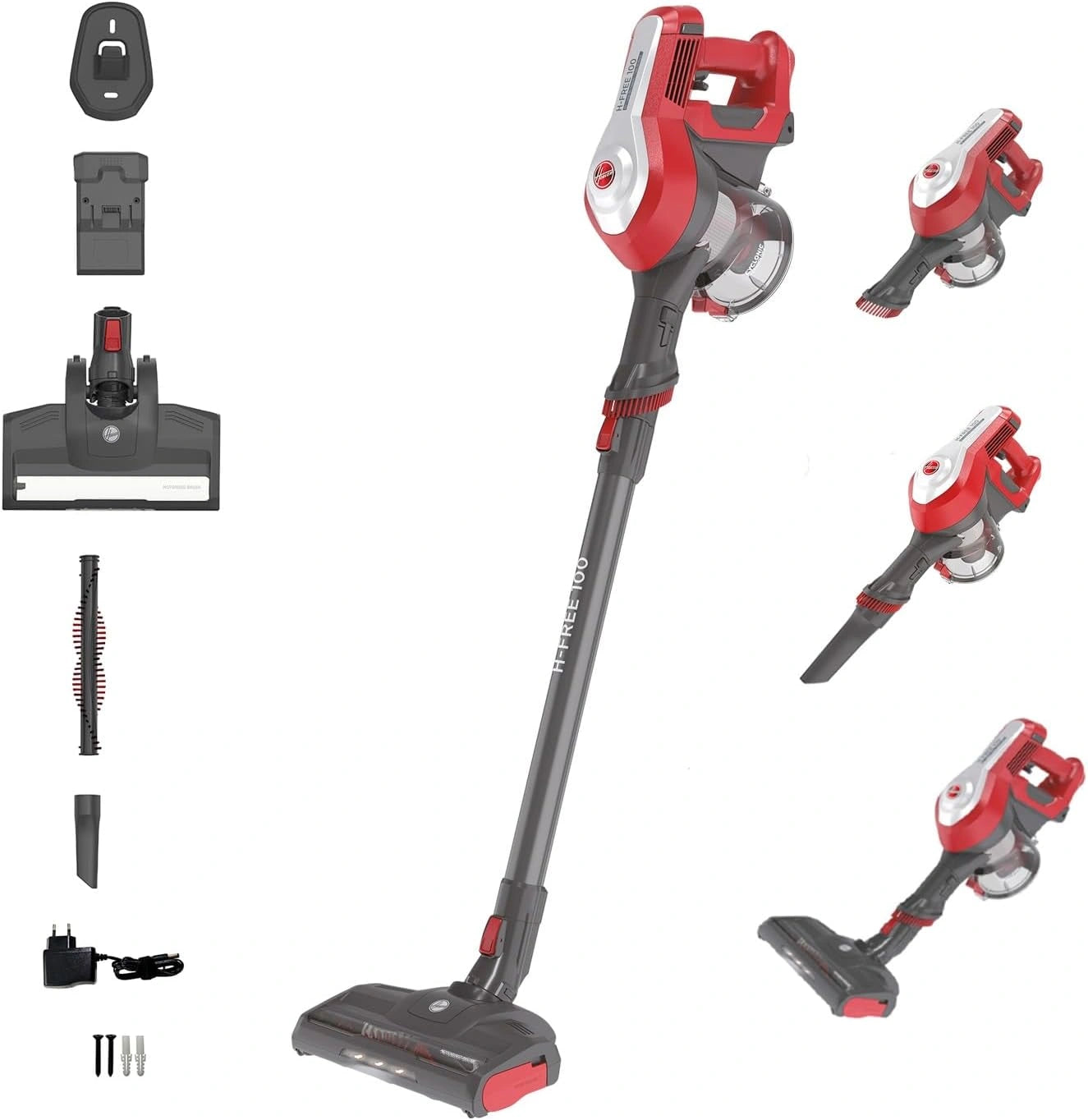 Aspirateur Balai Sans Fil Hoover H-Free 100, Technologie Cyclonique, 22V, 40 Min d'Autonomie