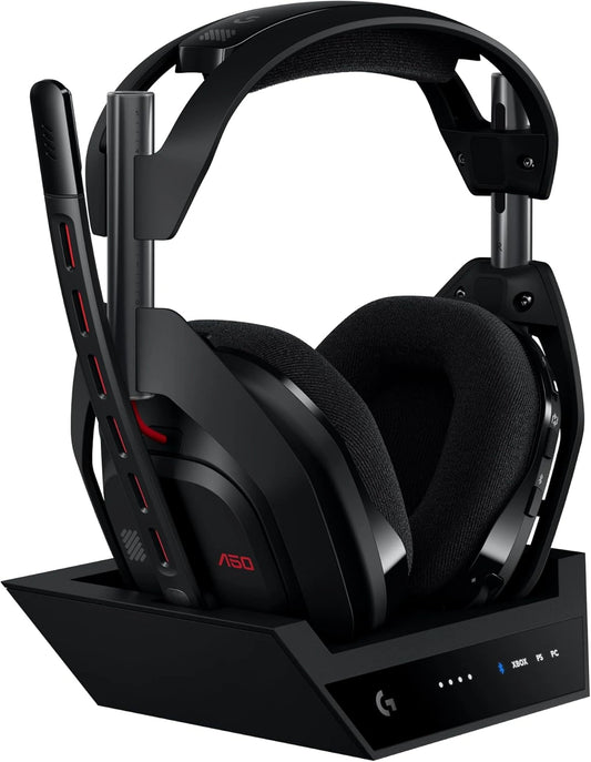 Logitech G Astro A50 Casque Gaming Sans Fil avec Base, Son Pro-G, Compatibilit¨¦ Multi-Plateforme, USB-C, Bluetooth - Noir