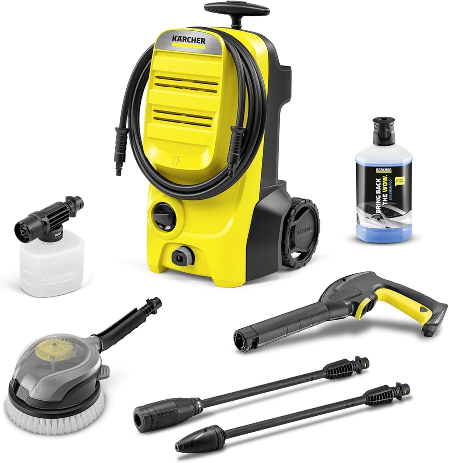 K?rcher Nettoyeur Haute Pression K4 pour Voiture, 130 Bar, 420 l/h, 30 m2/h, Filtre Int¨¦gr¨¦, L¨¦ger, Kit Complet