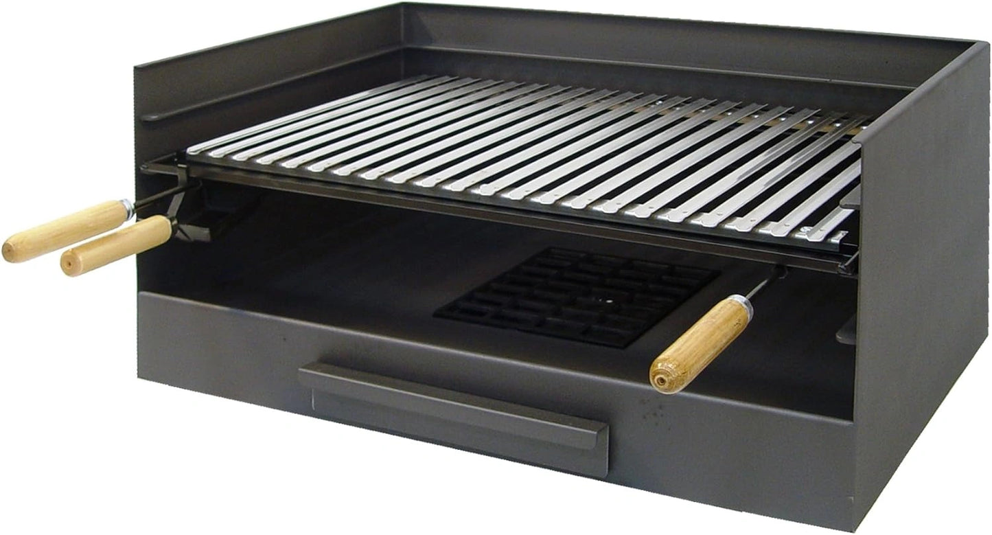 Gril en Acier Inoxydable pour Barbecue 50 x 40 x 33 cm - Imex El Zorro