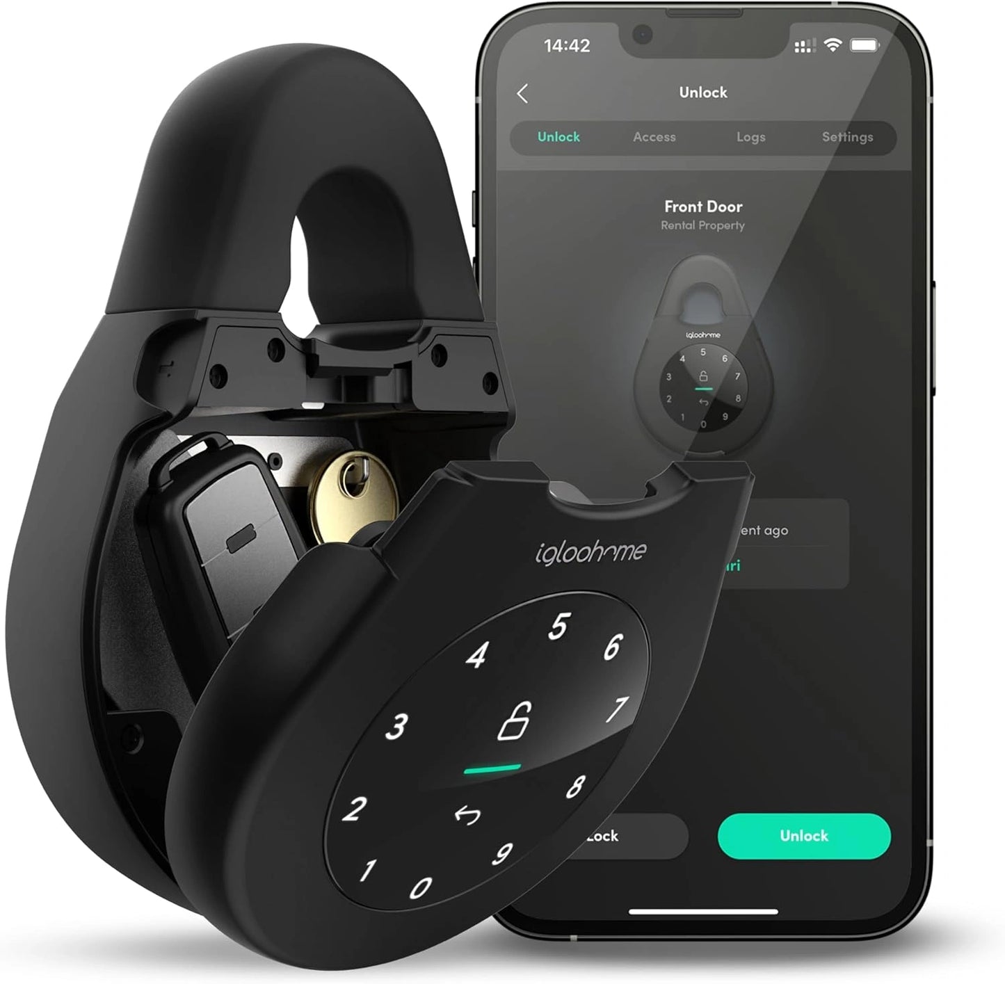 Bo?te ¨¤ Cl¨¦s Intelligente igloohome 3 avec Synchronisation Airbnb pour iOS/Android