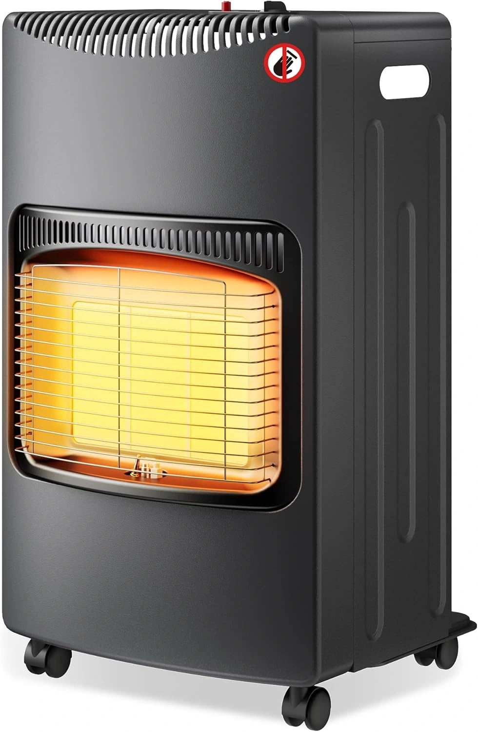 Chauffage d'appoint infrarouge ¨¤ gaz Wiltec, 3 niveaux, pliable, s¨¦curit¨¦ ODS, 4,2 kW, noir