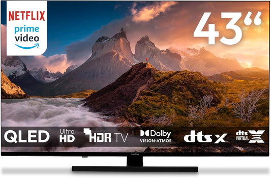 T¨¦l¨¦viseur QLED 108 cm 4K Smart TV avec Dolby Vision et Atmos