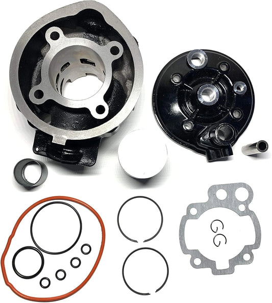 Kit Cylindre Noir 75cc en Fonte pour Minarelli AM6 - 50cc avec Culasse Racing