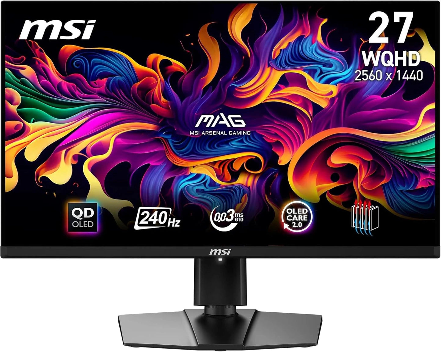 ¨¦cran Gaming MSI 26.5'' QD-OLED WQHD - 240Hz, 0.03ms, HDR True Black