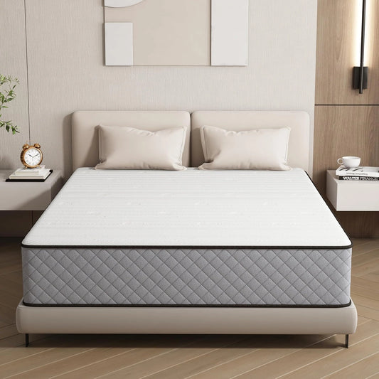 Matelas Hybride 140x200, ¨¦paisseur 25 cm, Mousse Gel et Ressorts Ensach¨¦s, Confort Moyenne, Haute Densit¨¦ 7 Zones, Durable et Respirant
